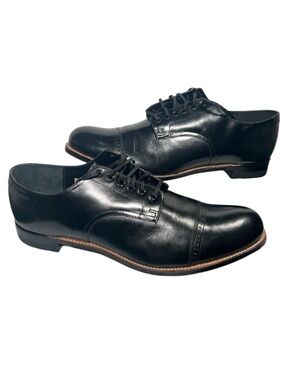 Stacy Adams Men's Black Leather Lace Up Oxford Derby Dress Shoes Size 14 EE